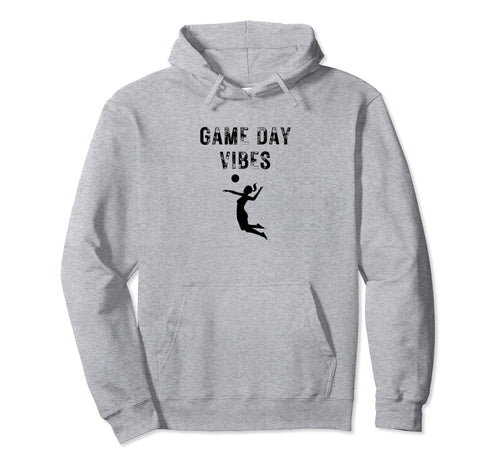 Volleyball Gameday Vibes Mom And Dad Hoodie - Fun Novelty Design Men Women - T-Shirt, Sweatshirt, Hoodie