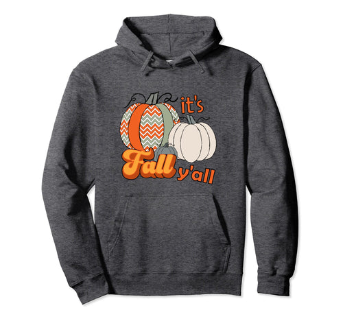 Its Fall Yall Pumpkins Zigzag Chevron Hoodie - Minimalist Print Men Women - T-Shirt, Sweatshirt, Hoodie