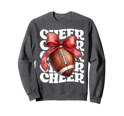 Game Day Red Cheerleader Mom Sweatshirt - Unique Graphic for Adults - T-Shirt, Sweatshirt, Hoodie