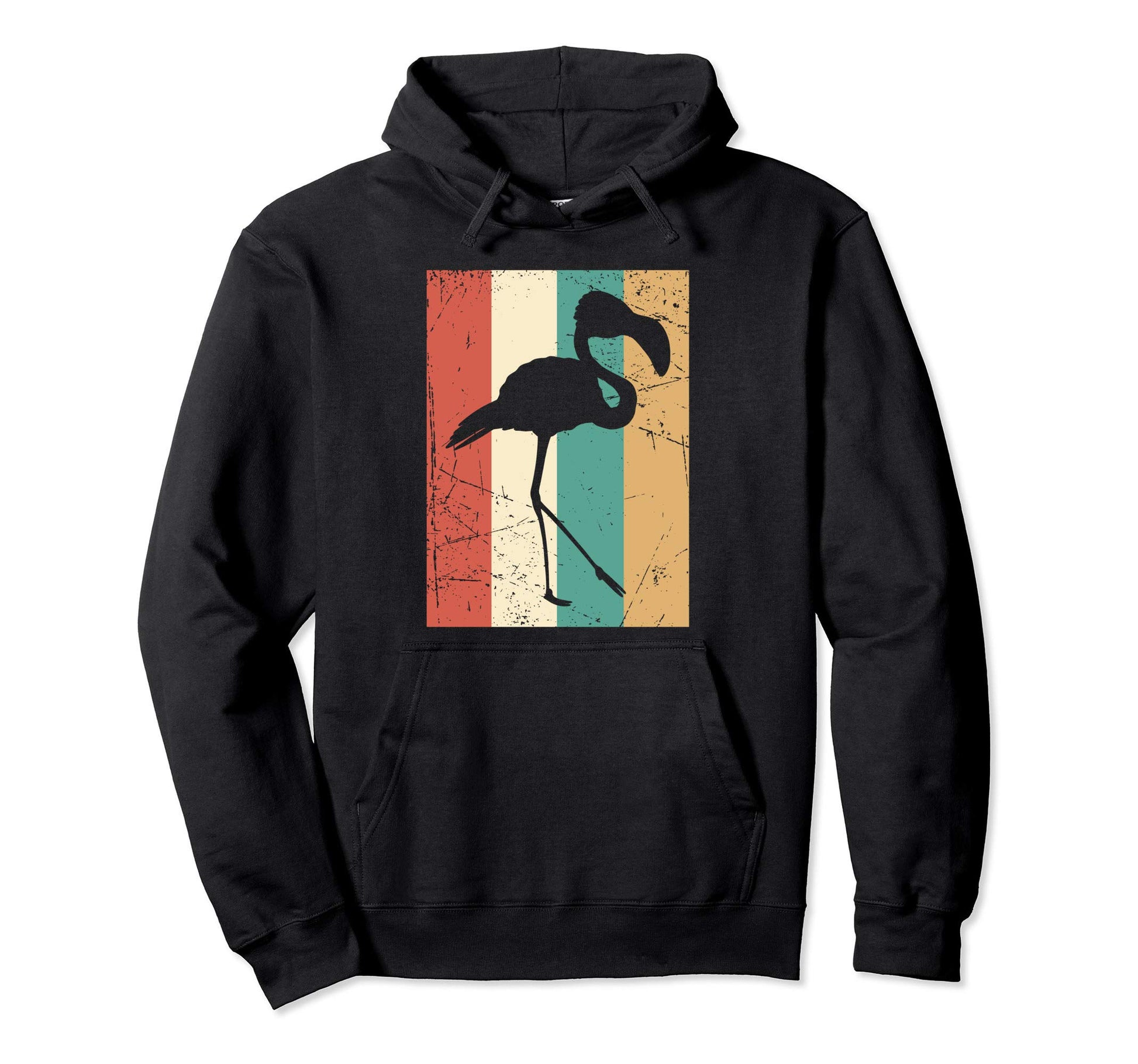 Flamingo Rainbow Bird Hoodie - Unique Graphic Unisex - T-Shirt, Sweatshirt, Hoodie