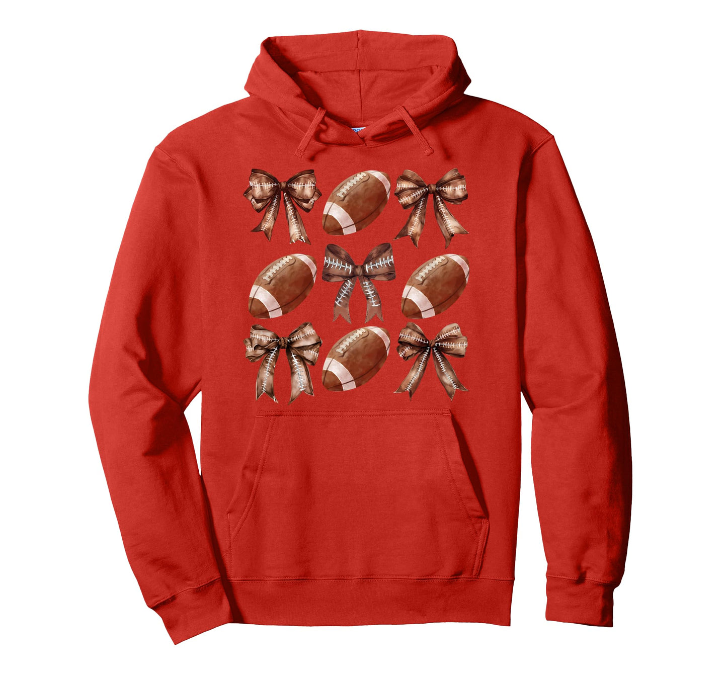 Football Fall Coquette Bow Football Mom Hoodie - Fun Novelty Design Unisex - T-Shirt, Sweatshirt, Hoodie