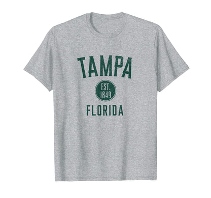 Tampa Florida Varsity Distressed T-Shirt - Minimalist Print Unisex - T-Shirt, Sweatshirt, Hoodie