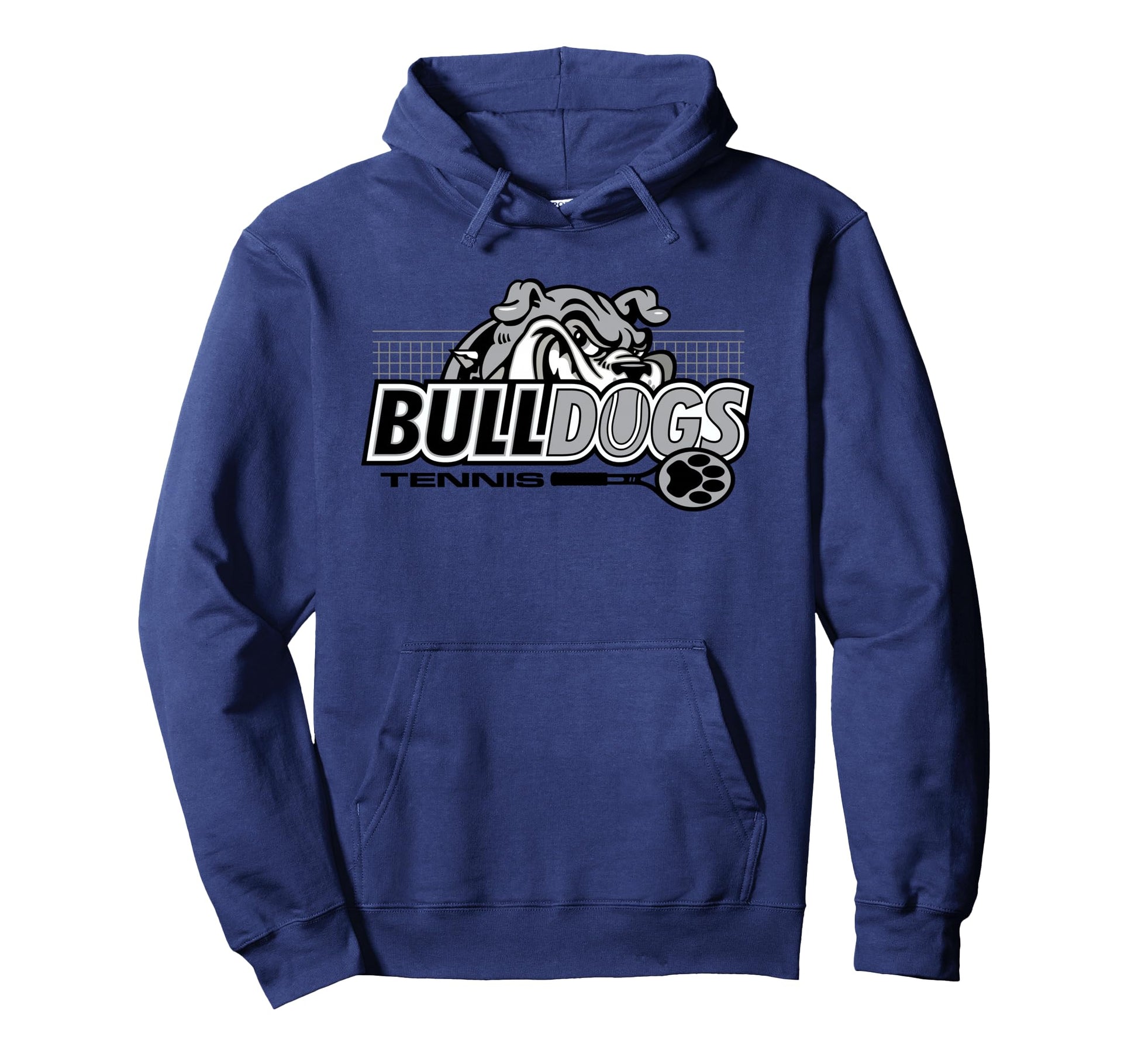 Bulldogs Tennis Mom Game Day Mascot Hoodie - Novelty Apparel Men Women - T-Shirt, Sweatshirt, Hoodie