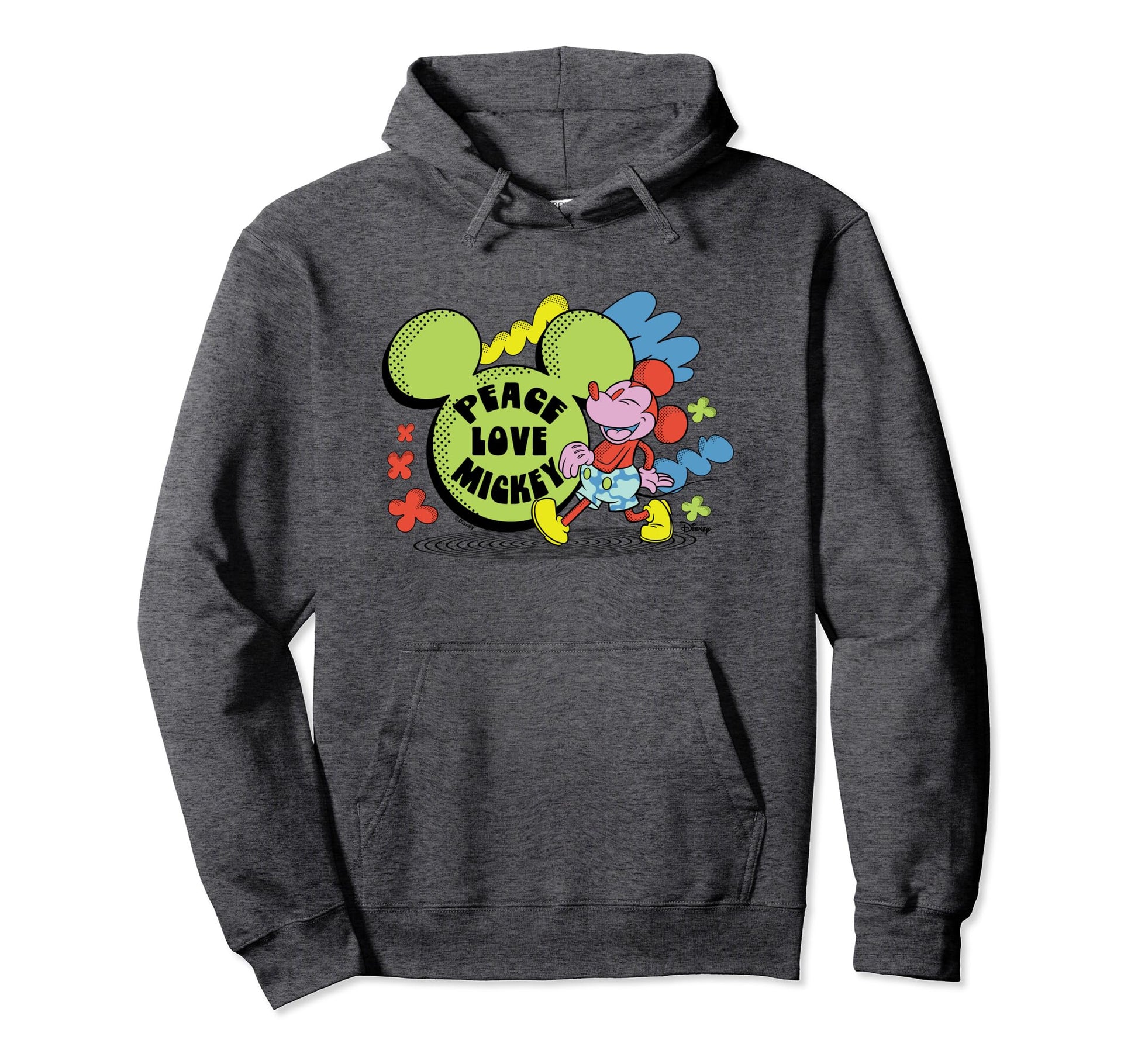 Mickey Mouse Peace Love Mickey Hoodie - Custom Art Print for Adults - T-Shirt, Sweatshirt, Hoodie