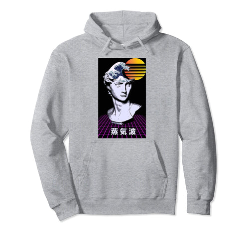Vaporwave Statue David Wave His Head 80S Hoodie - Custom Art Print Unisex - T-Shirt, Sweatshirt, Hoodie