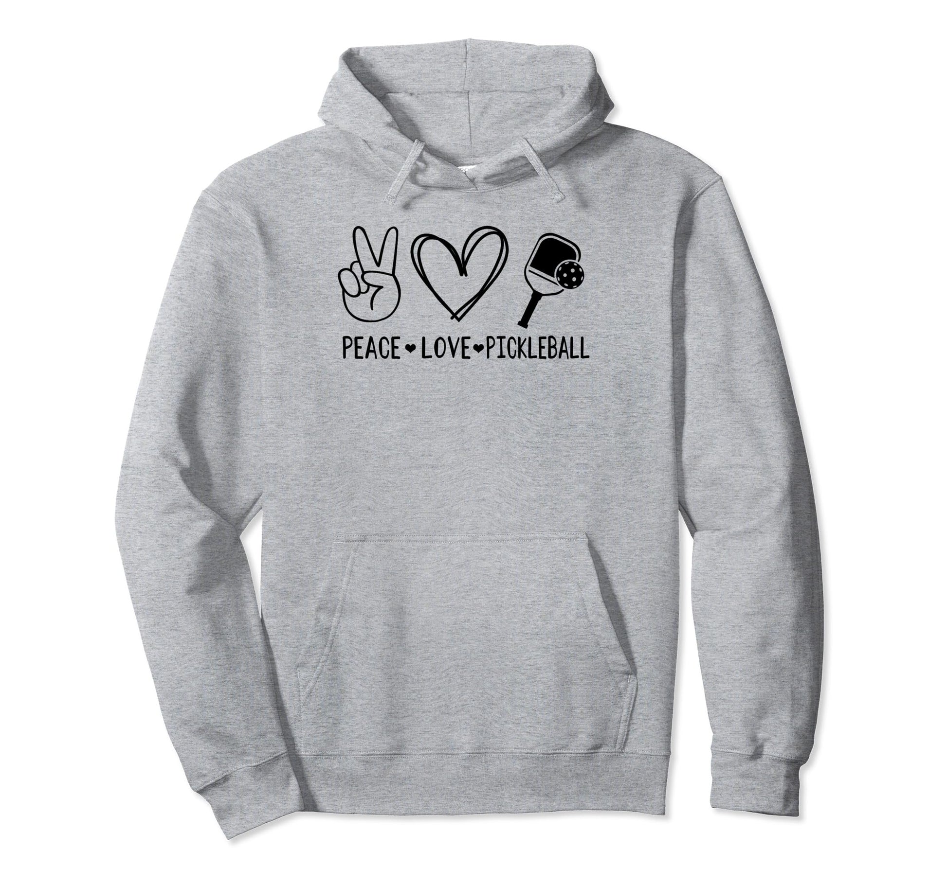 Love Pickleball Shirts Funny Peace Love Hoodie - Unique Graphic for Adults - T-Shirt, Sweatshirt, Hoodie