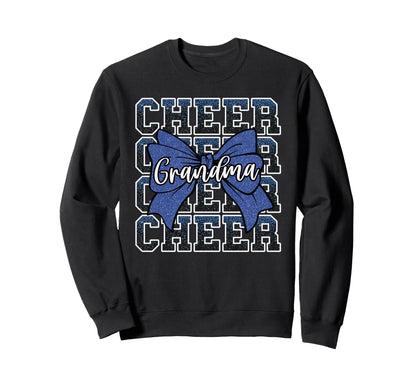 Cheer Grandma Bow Sport Sweatshirt - Custom Art Print for Adults - T-Shirt, Sweatshirt, Hoodie