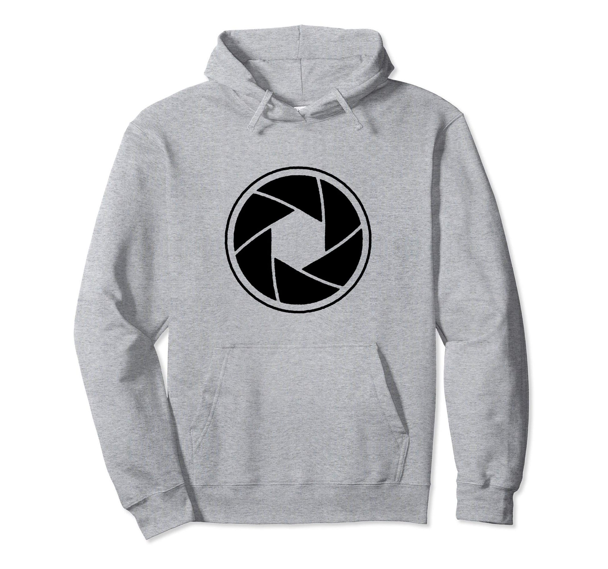 Minimalist Camera Shutter Simple Hoodie - Graphic Print Men Women - T-Shirt, Sweatshirt, Hoodie
