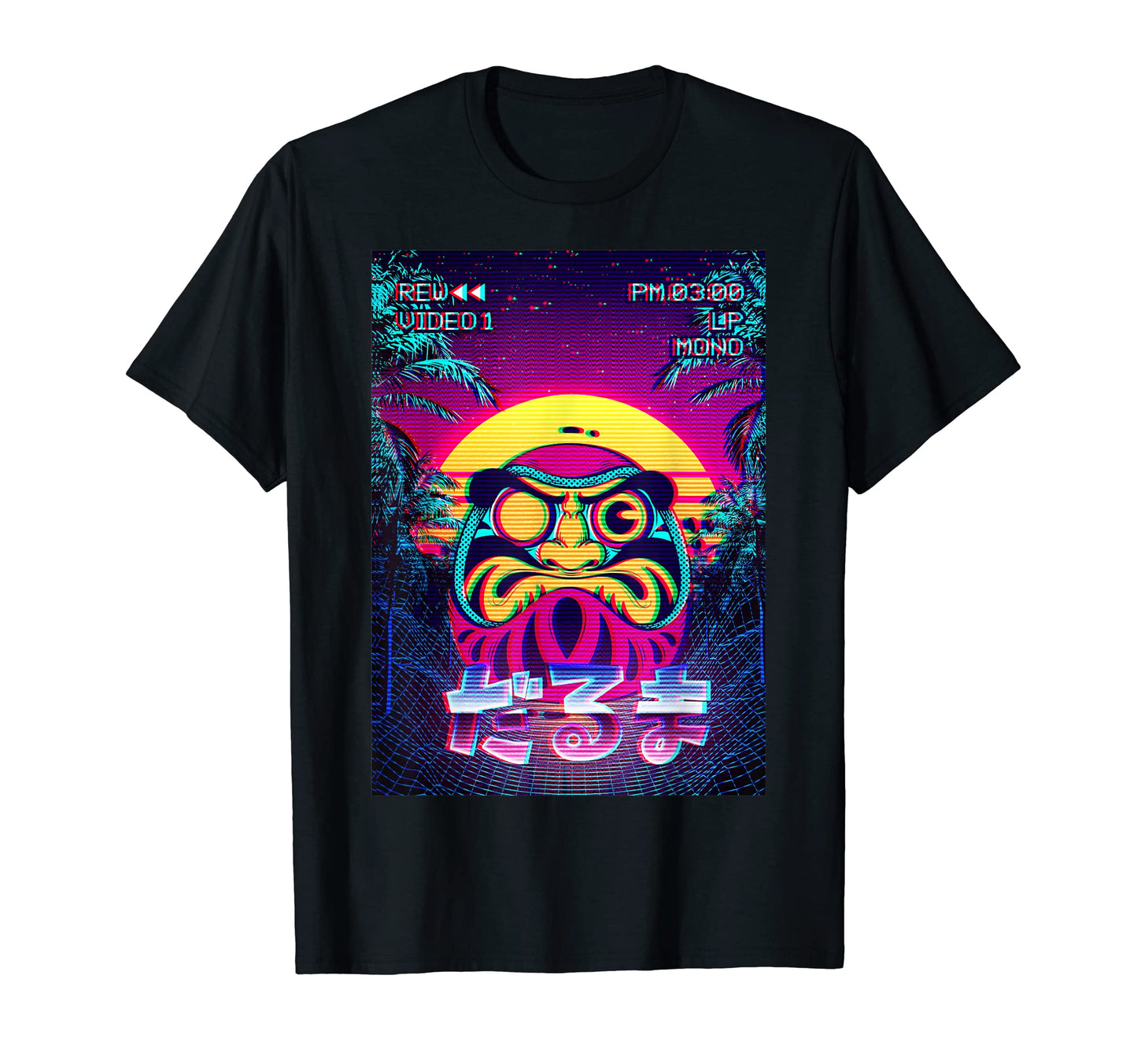 Daruma Doll Vaporwave Aesthetic T-Shirt - Casual Everyday Wear for Adults - T-Shirt, Sweatshirt, Hoodie