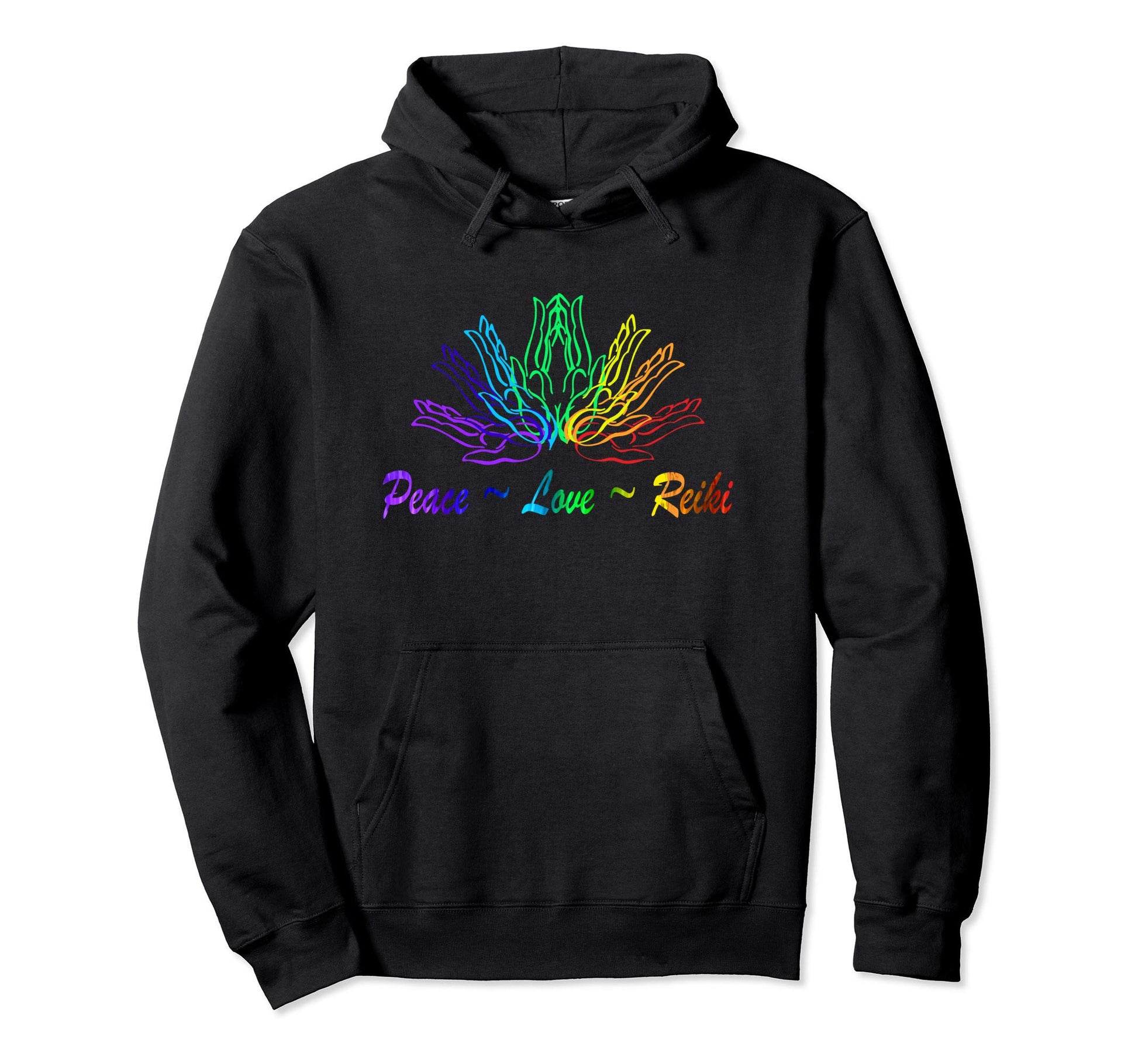 Peace Love Reiki Chakra Hoodie - Custom Art Print for Adults - T-Shirt, Sweatshirt, Hoodie
