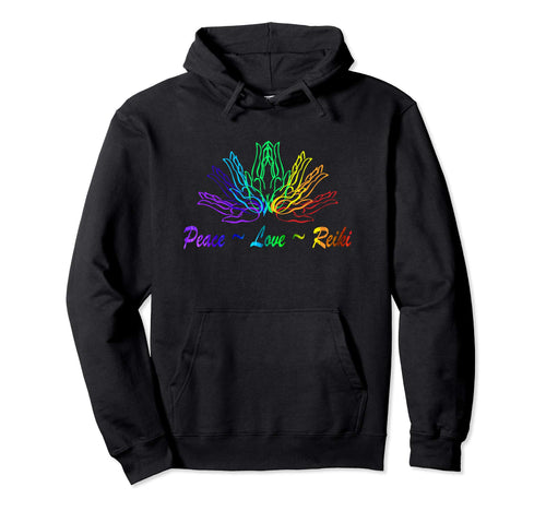 Peace Love Reiki Chakra Hoodie - Custom Art Print for Adults - T-Shirt, Sweatshirt, Hoodie