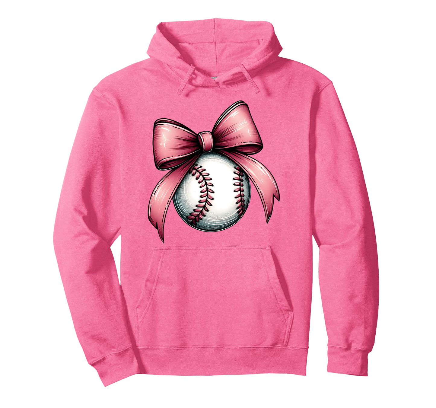 Coquette Bow Baseball Player Team Hoodie - Streetwear Style for Adults - T-Shirt, Sweatshirt, Hoodie