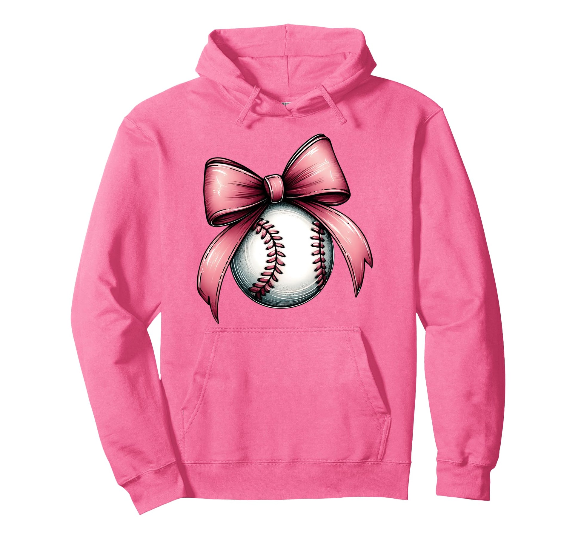 Coquette Bow Baseball Player Team Hoodie - Streetwear Style for Adults - T-Shirt, Sweatshirt, Hoodie
