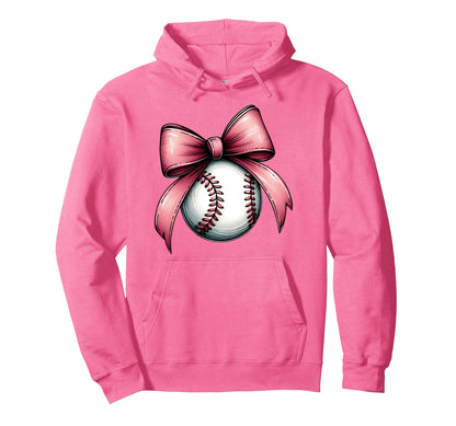 Coquette Bow Baseball Player Team Hoodie - Streetwear Style for Adults - T-Shirt, Sweatshirt, Hoodie