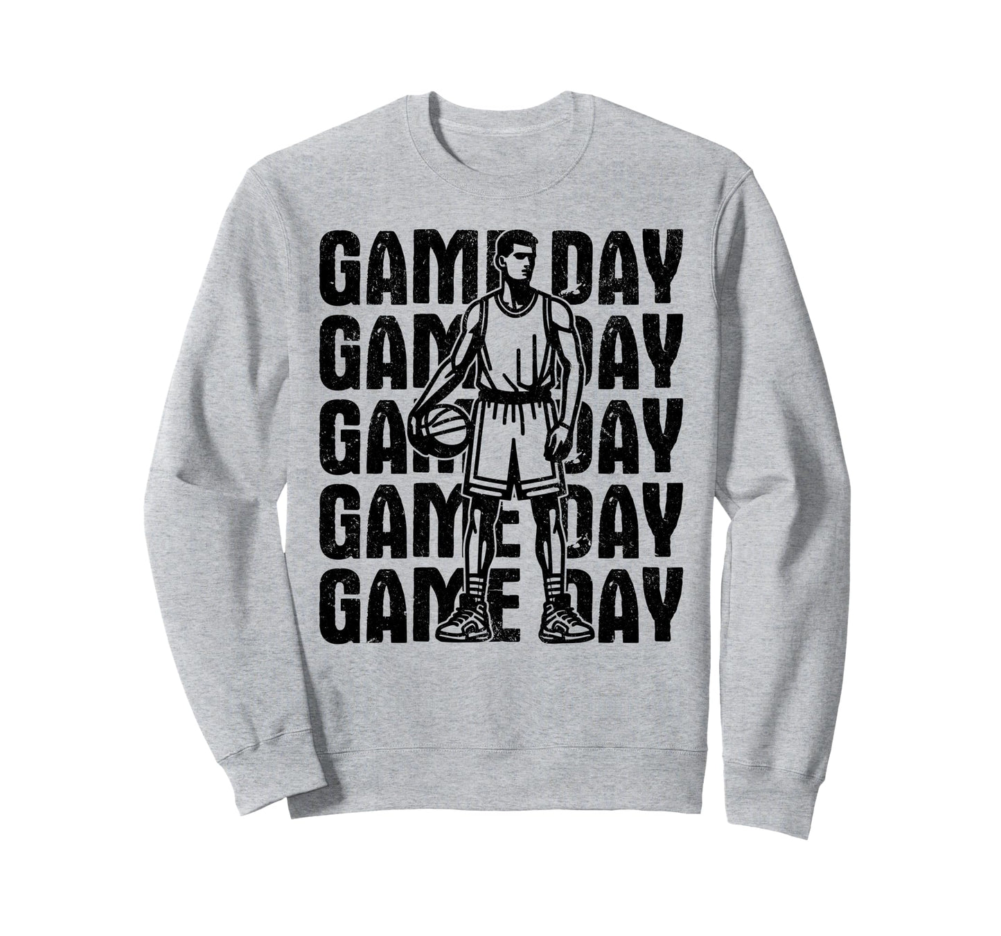 Game Day Basketball Sweatshirt - Casual Everyday Wear for Adults - T-Shirt, Sweatshirt, Hoodie
