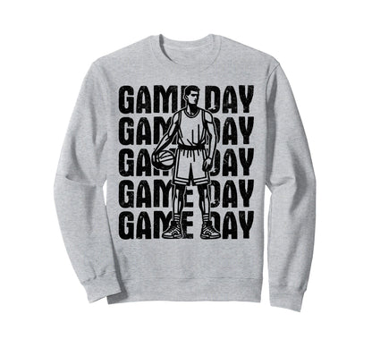 Game Day Basketball Sweatshirt - Casual Everyday Wear for Adults - T-Shirt, Sweatshirt, Hoodie