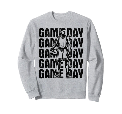Game Day Basketball Sweatshirt - Casual Everyday Wear for Adults - T-Shirt, Sweatshirt, Hoodie