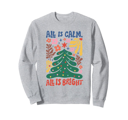 Boho Tree Holiday Flowers Sweatshirt - Fun Novelty Design for Adults - T-Shirt, Sweatshirt, Hoodie
