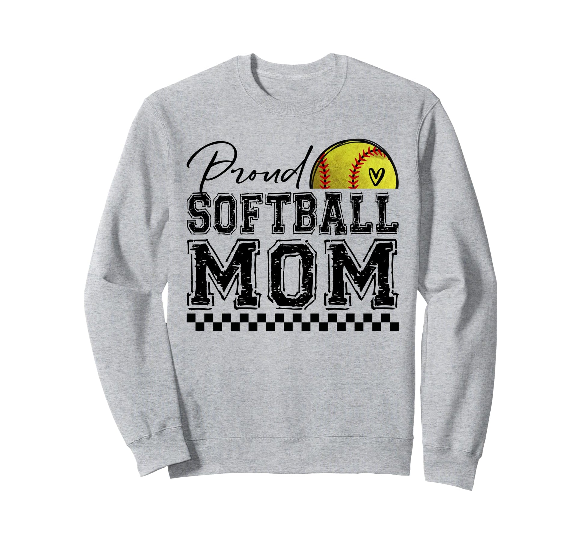 Proud Softball Mom Sports Mothers Sweatshirt - Aesthetic Graphic Unisex - T-Shirt, Sweatshirt, Hoodie