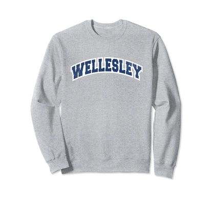 Wellesley Massachusetts Varsity Sweatshirt - Graphic Print for Adults - T-Shirt, Sweatshirt, Hoodie