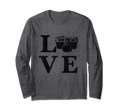 Love Film Camera Valentines Day Hipster T-Shirt - Unique Graphic Unisex - T-Shirt, Sweatshirt, Hoodie