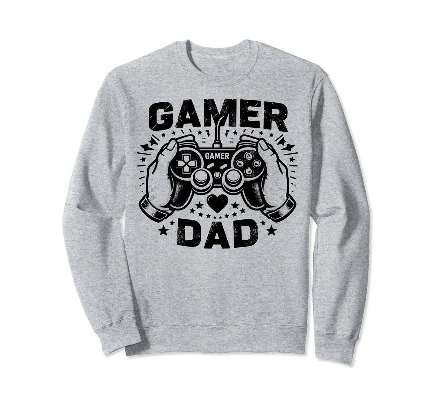 Gamer Dad Game Controller Gaming Sweatshirt - Custom Art Print for Adults - T-Shirt, Sweatshirt, Hoodie