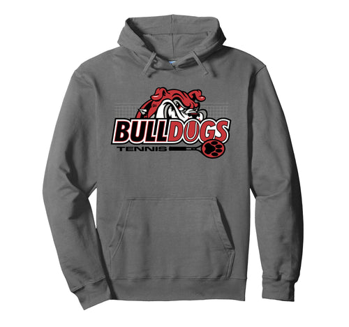 Red Bulldogs Tennis Mom Mascot Game Hoodie - Fun Novelty Design for Adults - T-Shirt, Sweatshirt, Hoodie