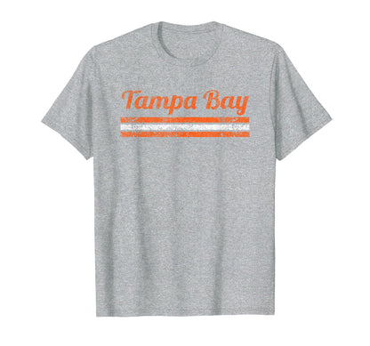 Tampa Bay Florida Weathered Stripe T-Shirt - Fun Novelty Design for Adults - T-Shirt, Sweatshirt, Hoodie