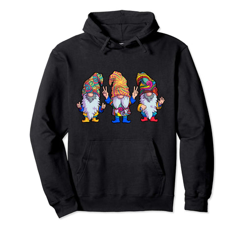 Hippie Gnomes Gnome Tie Dye Funny Hoodie - Novelty Apparel Men Women - T-Shirt, Sweatshirt, Hoodie