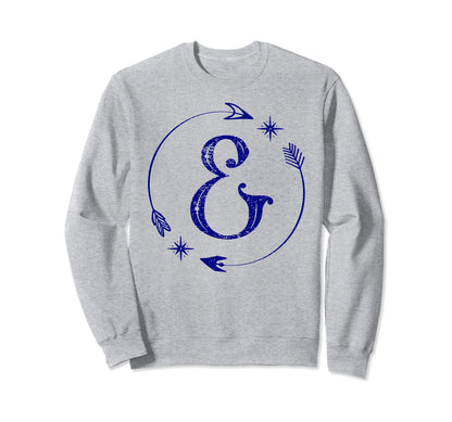 Initial E Monogram Boho Name Letter E5 Sweatshirt - Graphic Print Unisex - T-Shirt, Sweatshirt, Hoodie