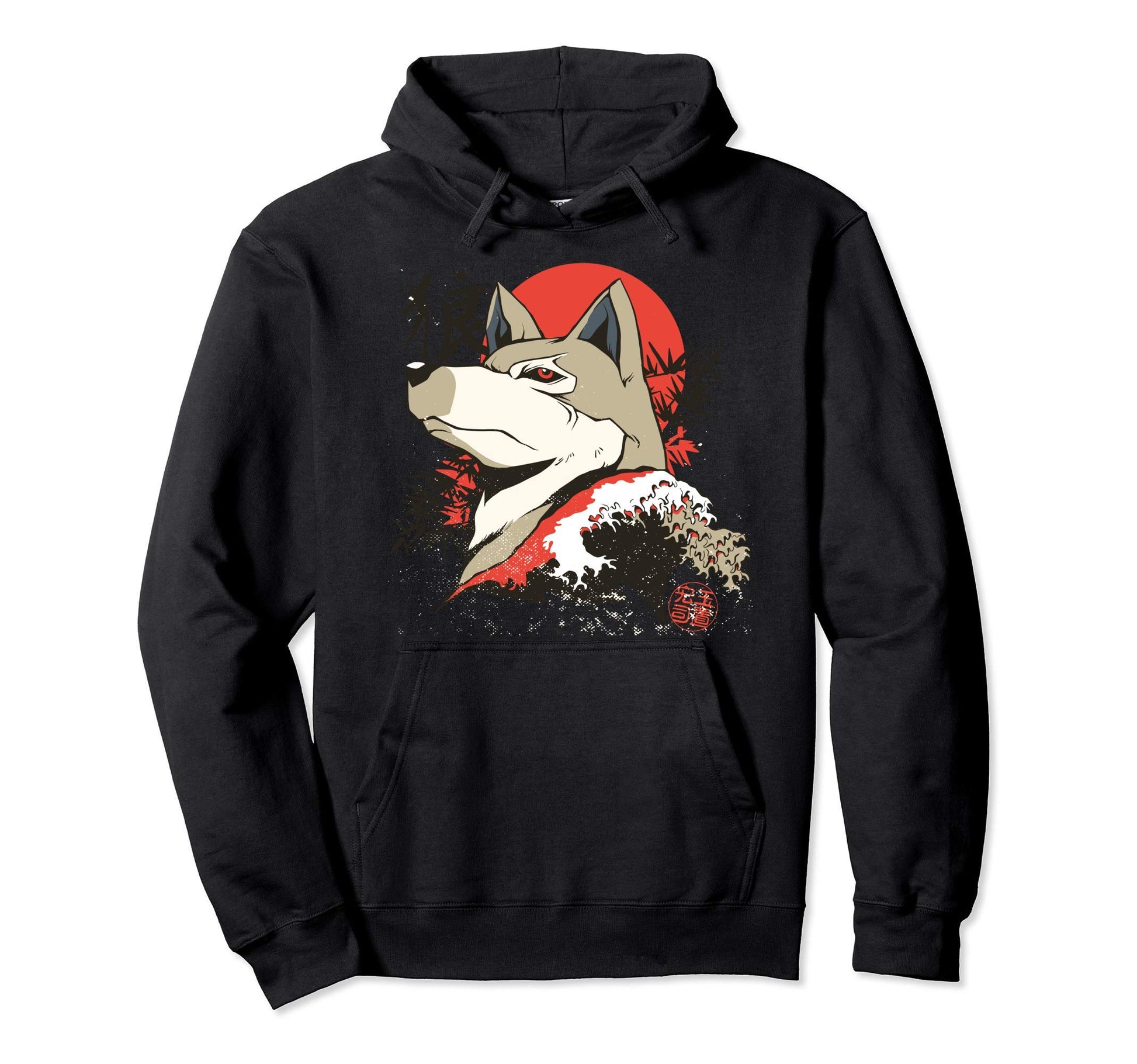 Japanese Anime Samurai Wolf Anime Manga Hoodie - Aesthetic Graphic Unisex - T-Shirt, Sweatshirt, Hoodie