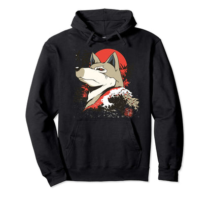 Japanese Anime Samurai Wolf Anime Manga Hoodie - Aesthetic Graphic Unisex - T-Shirt, Sweatshirt, Hoodie
