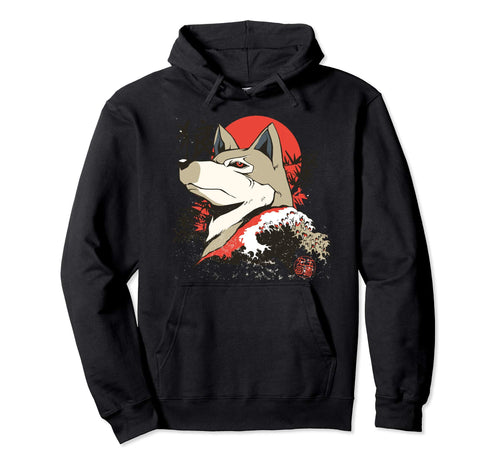 Japanese Anime Samurai Wolf Anime Manga Hoodie - Aesthetic Graphic Unisex - T-Shirt, Sweatshirt, Hoodie