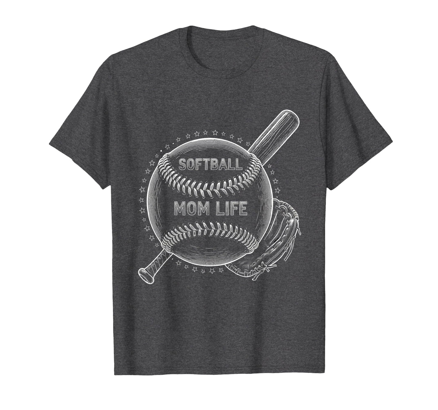 Softball Mom Life T-Shirt - Novelty Apparel for Adults - T-Shirt, Sweatshirt, Hoodie