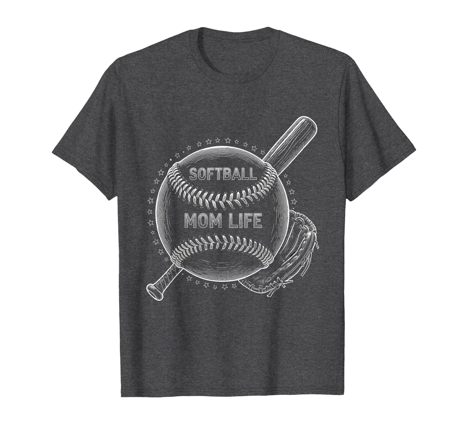 Softball Mom Life T-Shirt - Novelty Apparel for Adults - T-Shirt, Sweatshirt, Hoodie