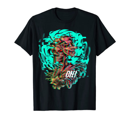 Japanese Anime Oni Mask Kitsune T-Shirt - Aesthetic Graphic for Adults - T-Shirt, Sweatshirt, Hoodie