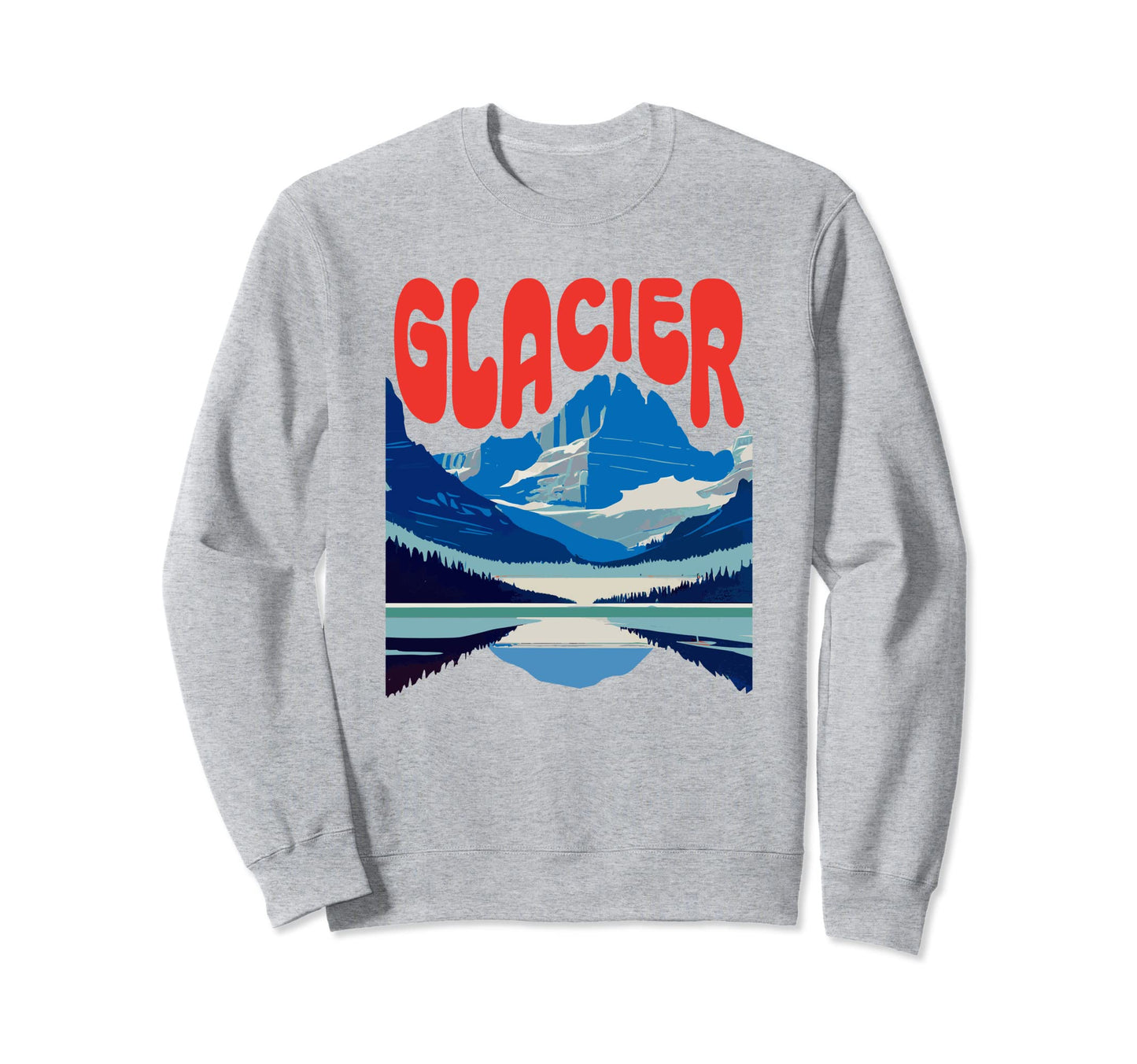 Glacier National Park 80S Sweatshirt - Aesthetic Graphic Unisex - T-Shirt, Sweatshirt, Hoodie