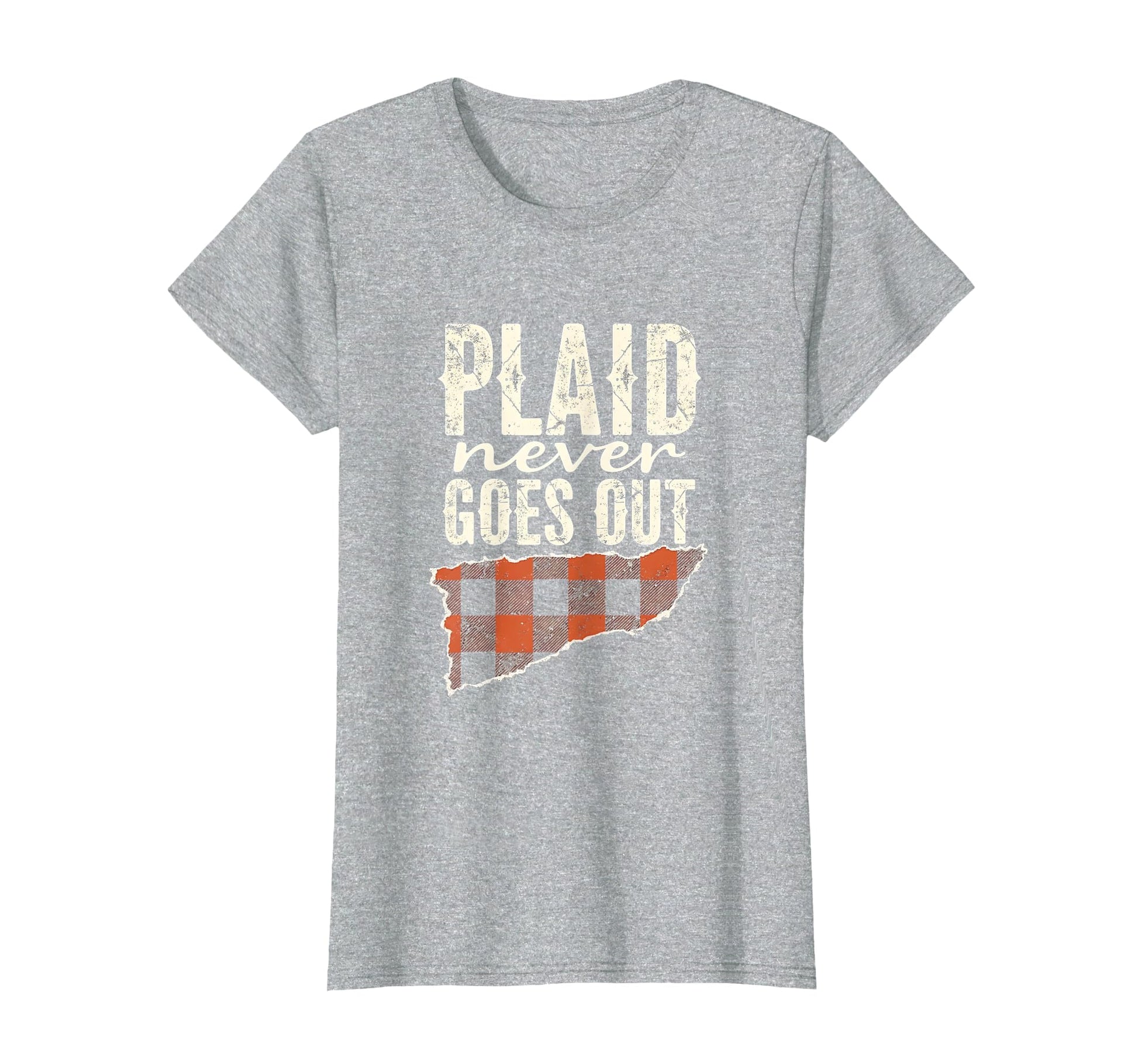 Plaid Never Goes Out Grunge T-Shirt - Unique Graphic Unisex - T-Shirt, Sweatshirt, Hoodie