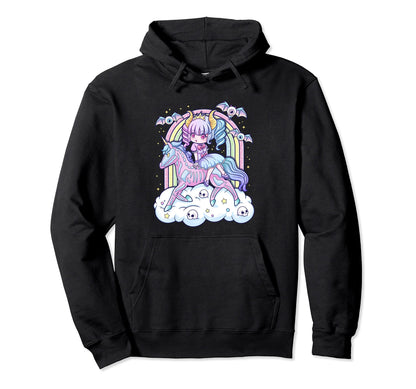 Kawaii Pastel Goth Creepy Sugar Skull Hoodie - Minimalist Print Men Women - T-Shirt, Sweatshirt, Hoodie