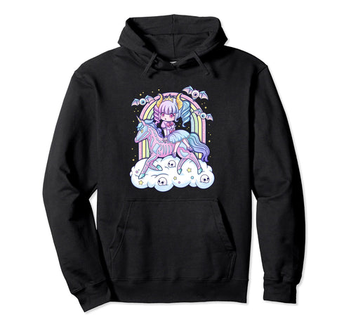 Kawaii Pastel Goth Creepy Sugar Skull Hoodie - Minimalist Print Men Women - T-Shirt, Sweatshirt, Hoodie
