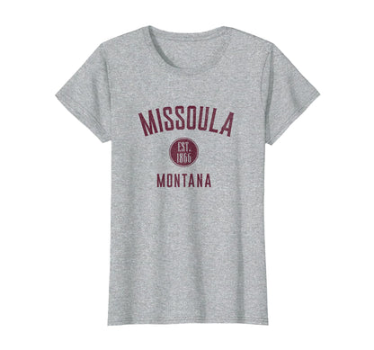 Missoula Montana Varsity Distressed T-Shirt - Aesthetic Graphic Men Women - T-Shirt, Sweatshirt, Hoodie