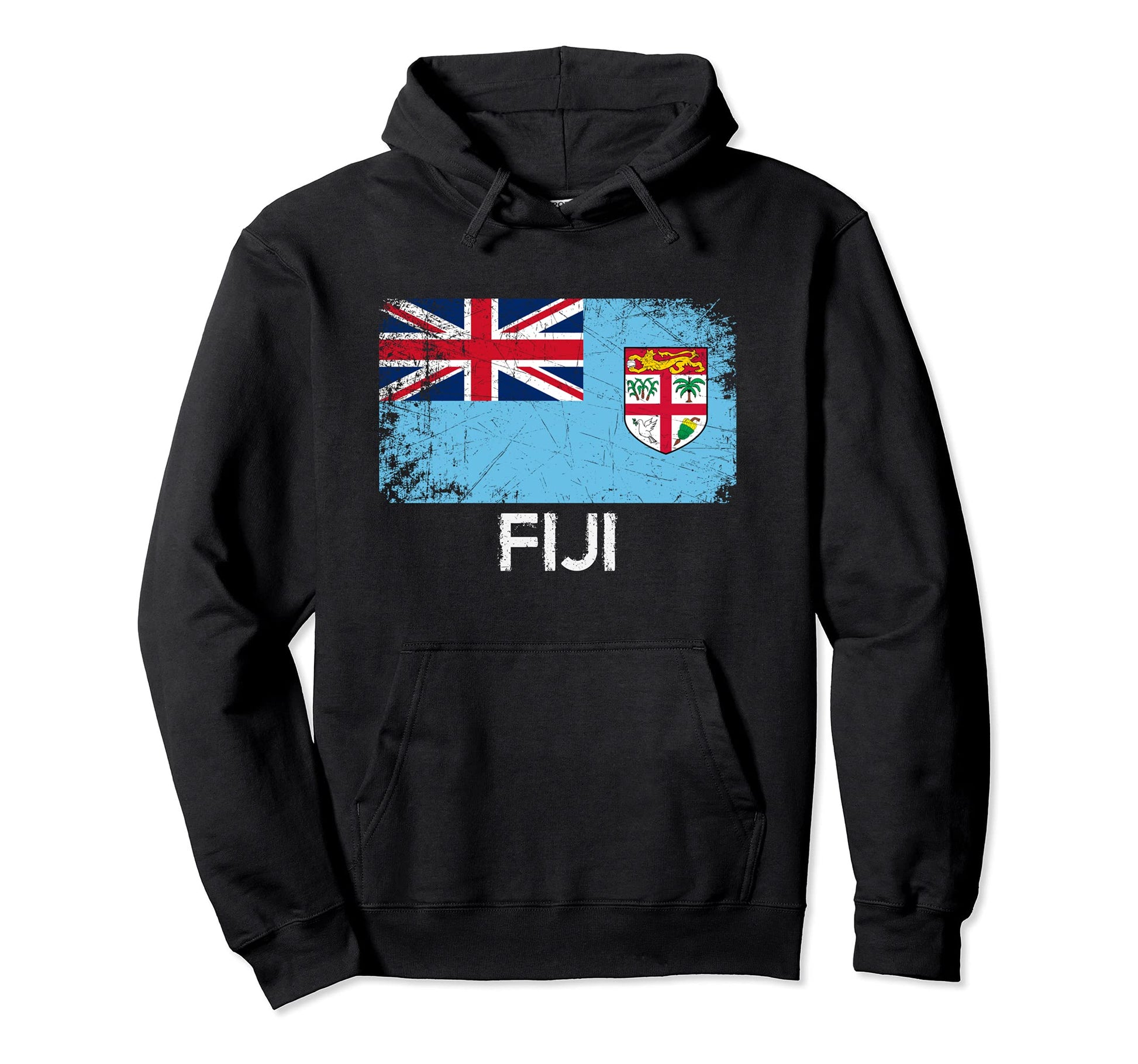 Fijian Flag Made Fiji Gift Hoodie - Custom Art Print Unisex - T-Shirt, Sweatshirt, Hoodie