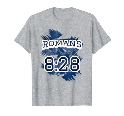 Romans 8 28 Athletic Varsity Bible Verse T-Shirt - Trendy Graphic Men Women - T-Shirt, Sweatshirt, Hoodie