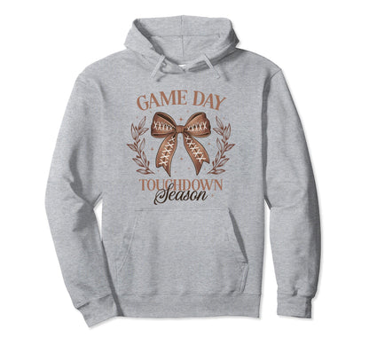 Football Mom Coquette Bow Fall Gameday Hoodie - Minimalist Print Unisex - T-Shirt, Sweatshirt, Hoodie