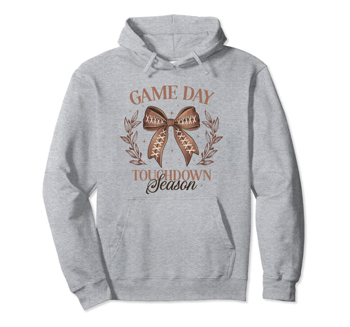 Football Mom Coquette Bow Fall Gameday Hoodie - Minimalist Print Unisex - T-Shirt, Sweatshirt, Hoodie