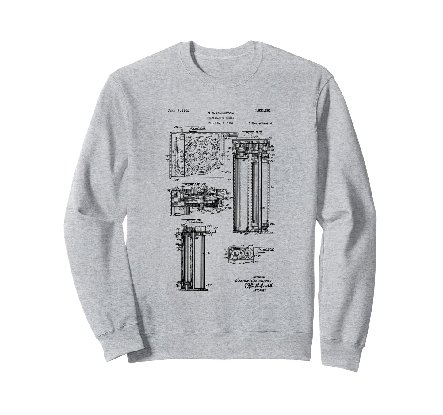 Camera Photographic Patent 1927 Drawing Sweatshirt - Unique Graphic Unisex - T-Shirt, Sweatshirt, Hoodie