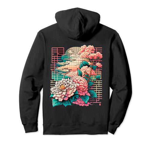 Japan Vaporwave Cherry Blossom Hoodie - Streetwear Style for Adults - T-Shirt, Sweatshirt, Hoodie