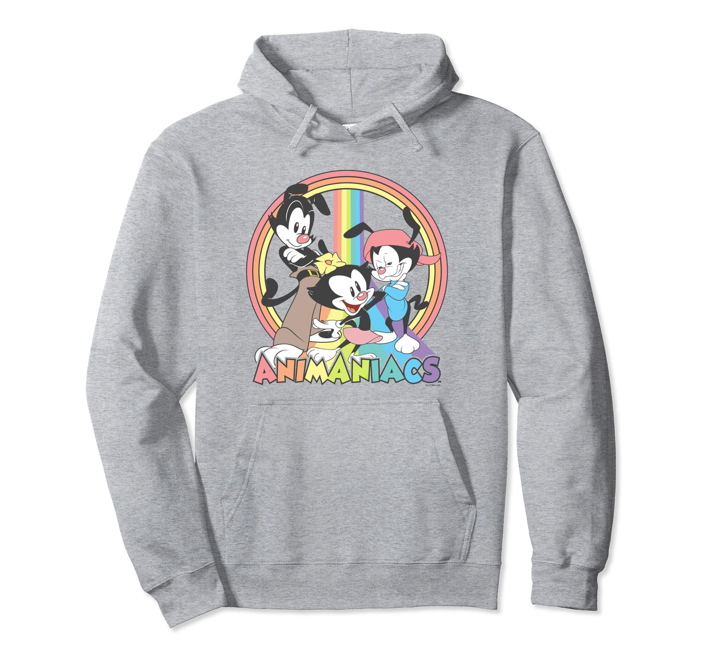 Animaniacs Rainbow Group Logo Hoodie - Trendy Graphic for Adults - T-Shirt, Sweatshirt, Hoodie