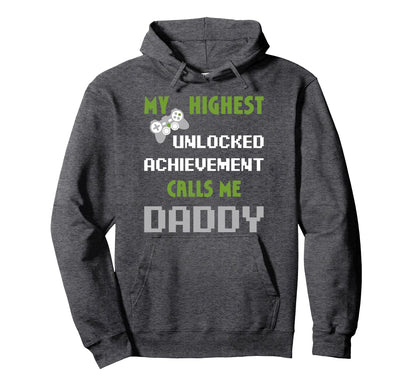 Nerdy Funny Fathers Day Gamer Dad Video Hoodie - Unique Graphic Unisex - T-Shirt, Sweatshirt, Hoodie