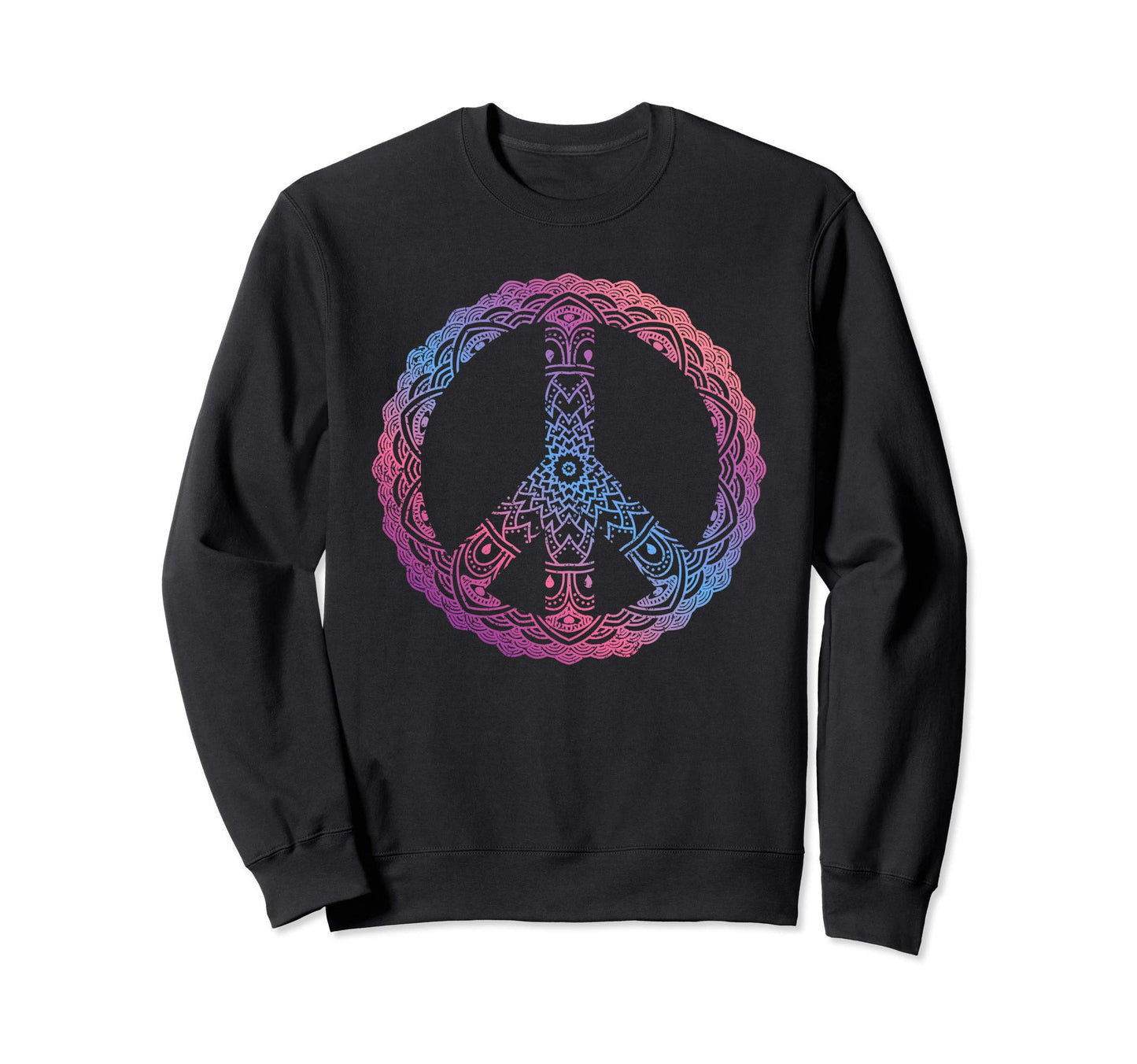 Purple Boho Yoga Ornate Mandala Peace Sweatshirt - Streetwear Style Unisex - T-Shirt, Sweatshirt, Hoodie